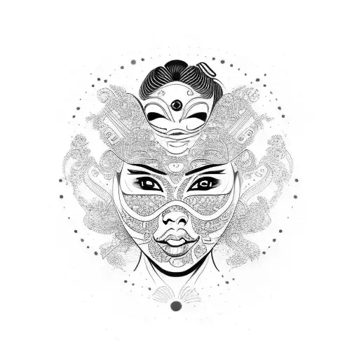 Asian Woman Taking Off Mask