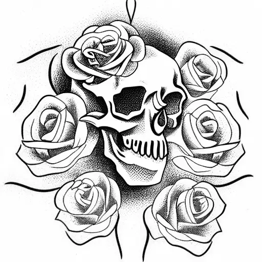 Skull And Roses