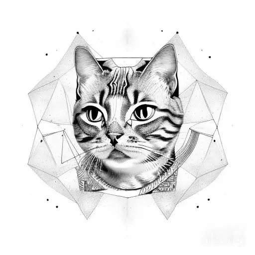 Brindle Cat Being Playful