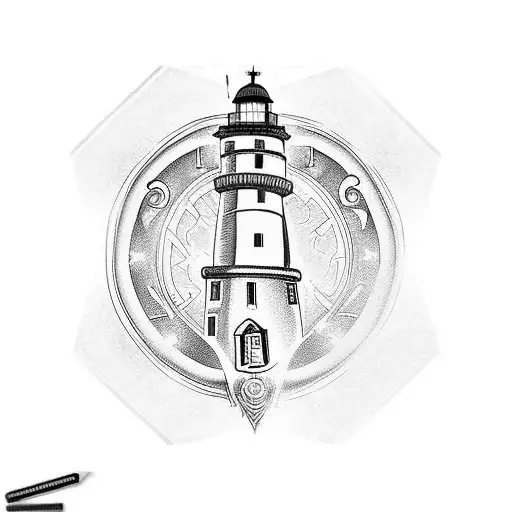 Lighthouse With Birthdate In Roman Numerals