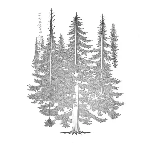 1 Cedar Tree And 1 Redwood Tree And 1 Oak Tree