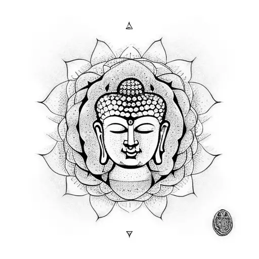 Buddha With Flower Of Life