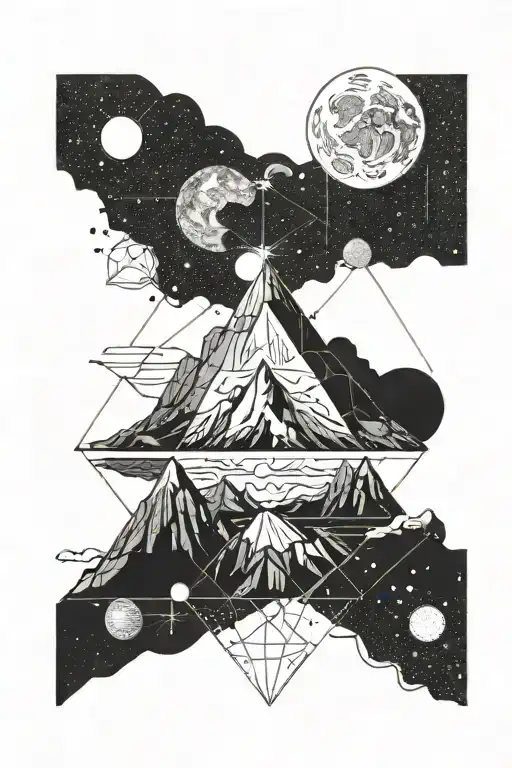 Volcano And Full Moon And Milky Way And Scorpio Constellation