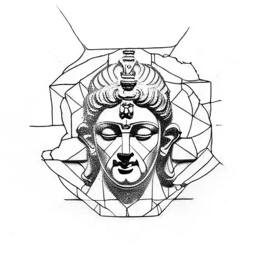 Small Broken Ancient Statue