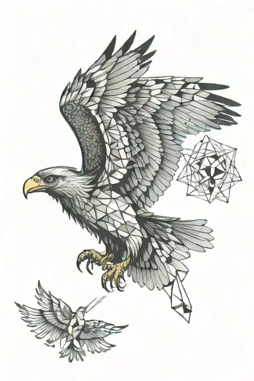 Eagle Flying Upward Direction With A Crow Trying To Keep Up