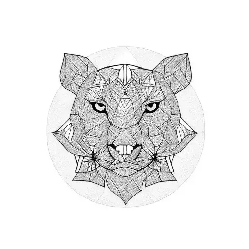 Tree Of Life And Cub Metraron Pattern Geometric