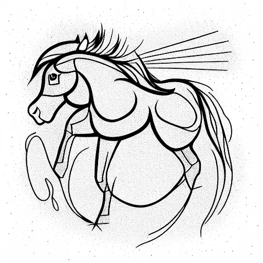 Horse Typography Logo