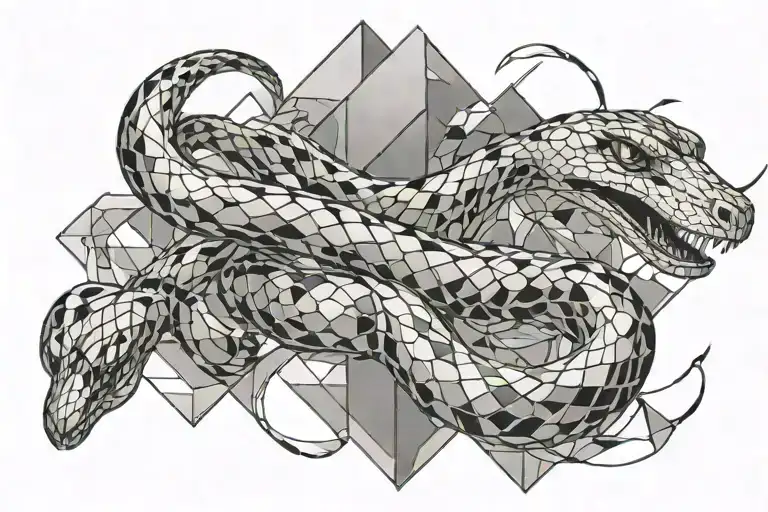 Glass Snake With Shards Flying Everywhere