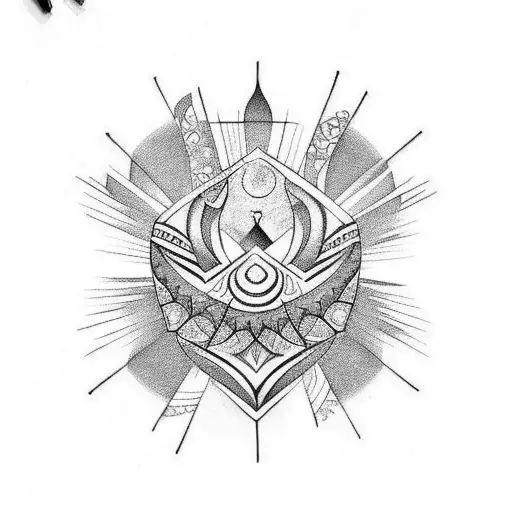 Art Deco Henna Day Of The Dead Stomach