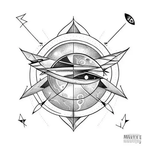 Arrow With Moon Faces