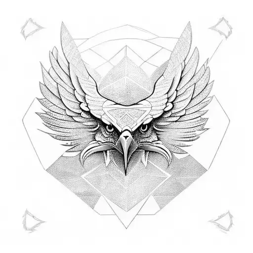 Eagle Wings With Geometric Shapes