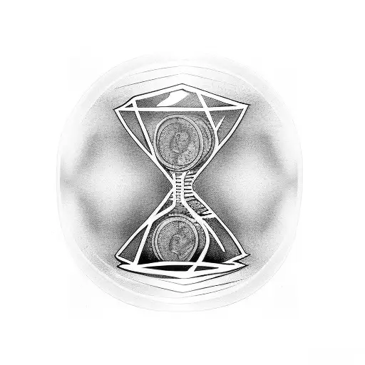 Hourglass Filled With Gold Coins