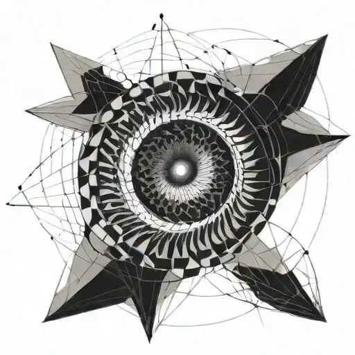 Black Hole At The Center Of Fibonacci Spiral Pattern