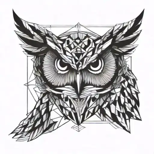 Owl With An Headset Intertwined