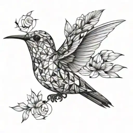 Hummingbird And Honesuckle