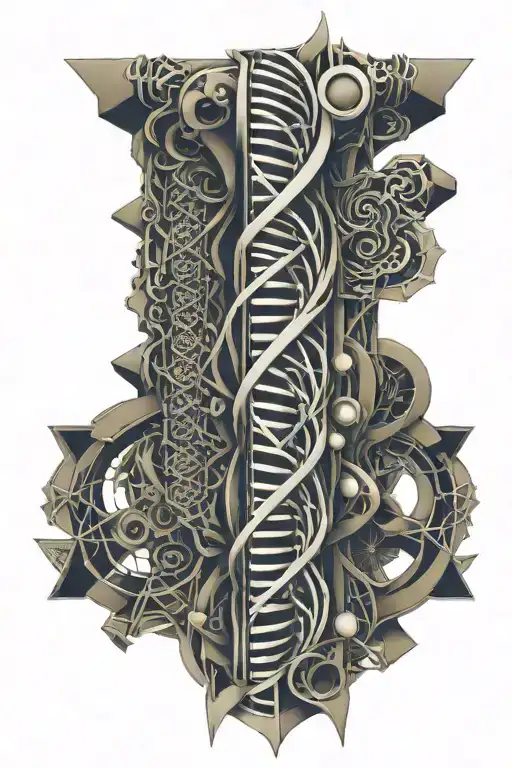 Dna Fractal Channel Up The Spine