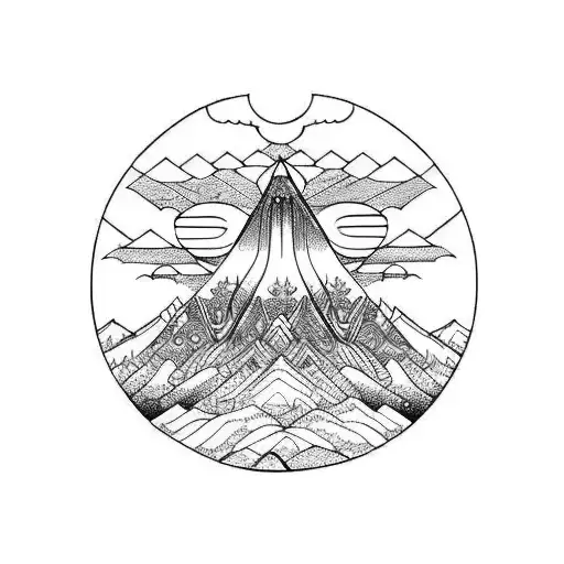 Mountain River Birds Hindu Mythology