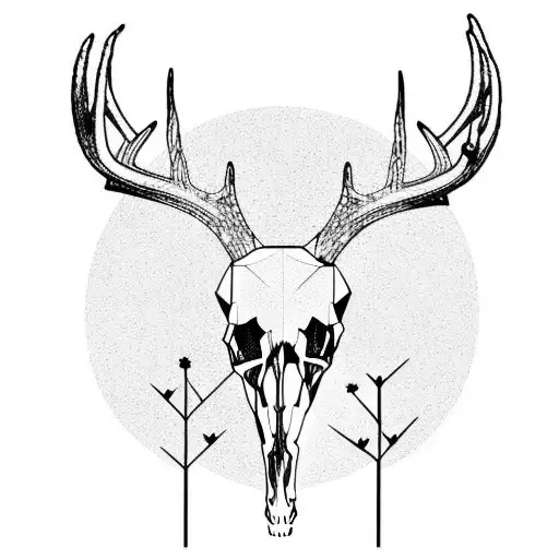 Landscape With Deer Skull