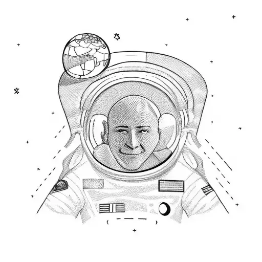 Astronaut On A Cradle Held By The Earth