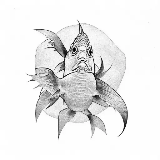 Minimal Fish Tattoo Without Fill
