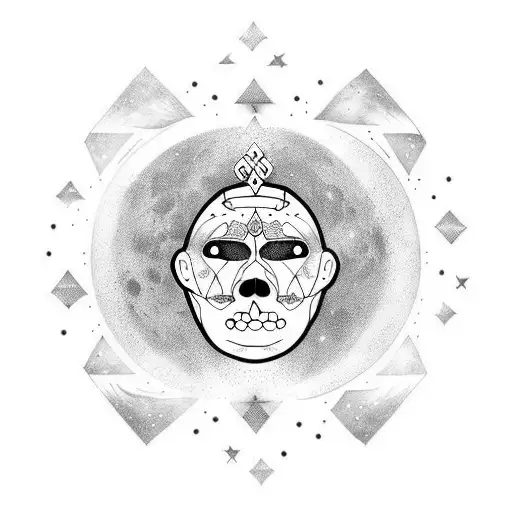 Moon With Nordic Elements