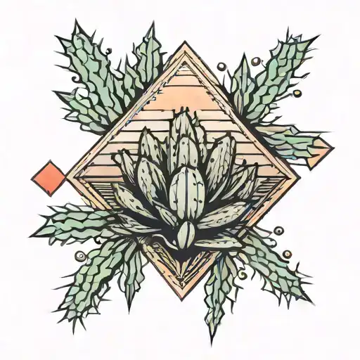 Cactus And Sunset Sky