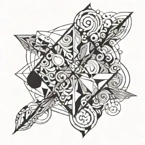 An Abstract Representation Of Questioning And Love Intertwined In A Mystic Design