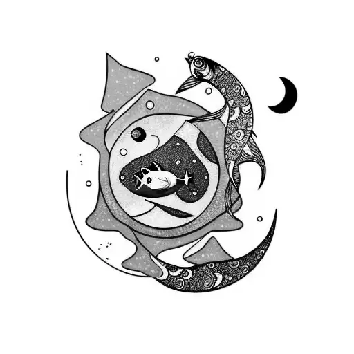Playing With Fish And The Moon
