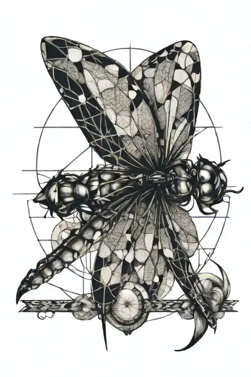 Dragonfly And Full Moon