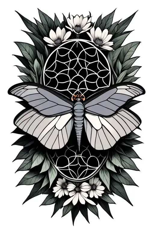 Flower Of Life Luna Moth