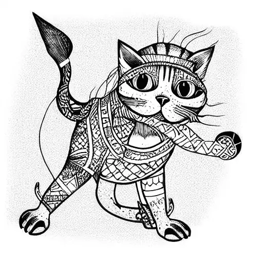 A Full-length Pirate Cat With One Leg