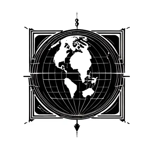 Samurai And Earth Globe