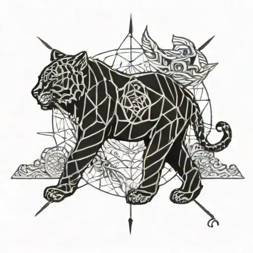 A Dreamcatcher Made Of Thai Elephant Motifs With A Tiger In The Center