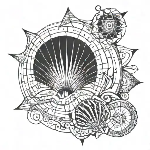 A Windrose With A Shell Necklace