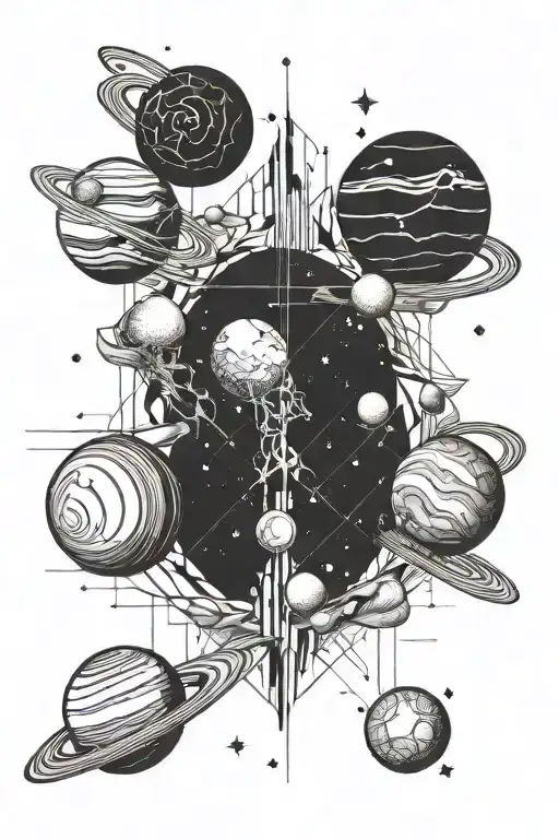 Planets Falling Into Water