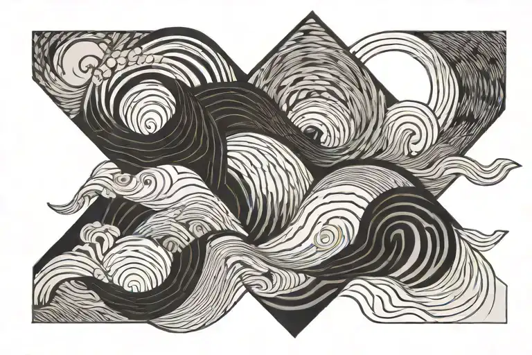 Waves Sun Beach Life Intertwined