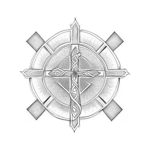 Christian Cross With The Name Lidia