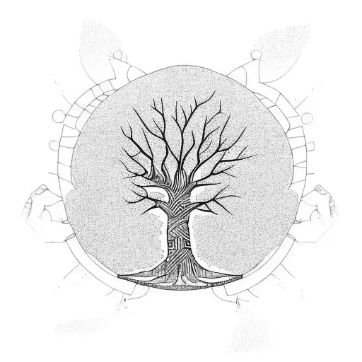 Tree With Hand Print For Forearm