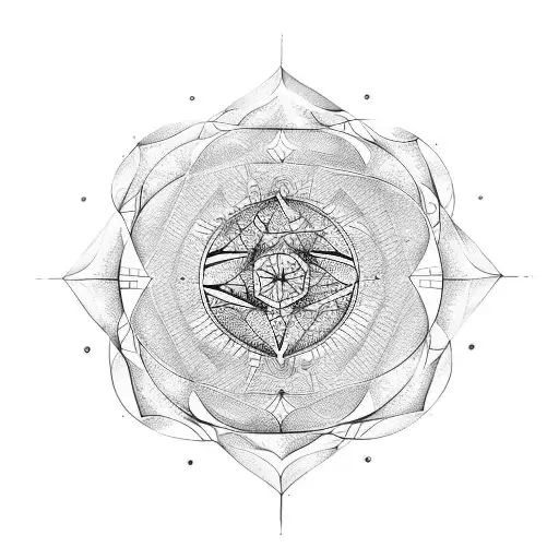 An Intricately Designed Wind Rose With Musical Notes Incorporated Into The Design