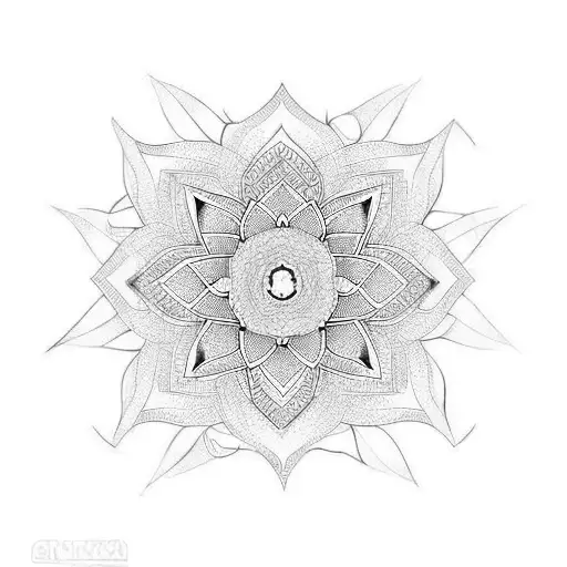Lotus Flower Men Geometruc
