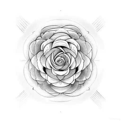 Yin And Yang With Rose