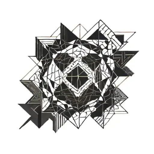 Black Pattern Space With Geometric Pattern