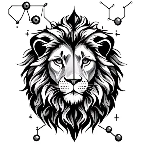 Half Lion And Half-bell With The Oxytocin Molecule