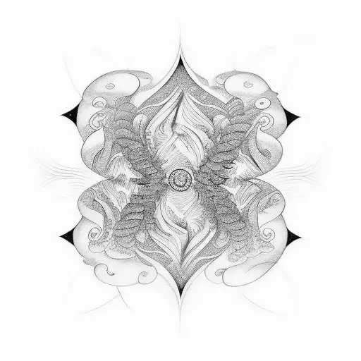 An Intricate Wave Pattern With A Hidden Water Rabbit