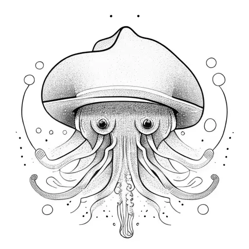 Jellyfish Wearing Cowboy Hat