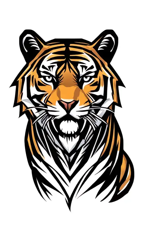 Tiger Logo For Archery Sports Team