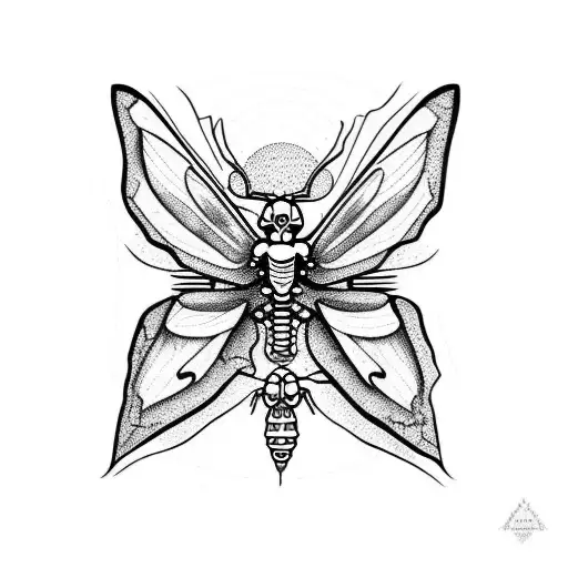 Skeleton Holding A Moth