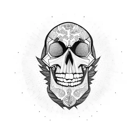 Bearded Overthinking Skull