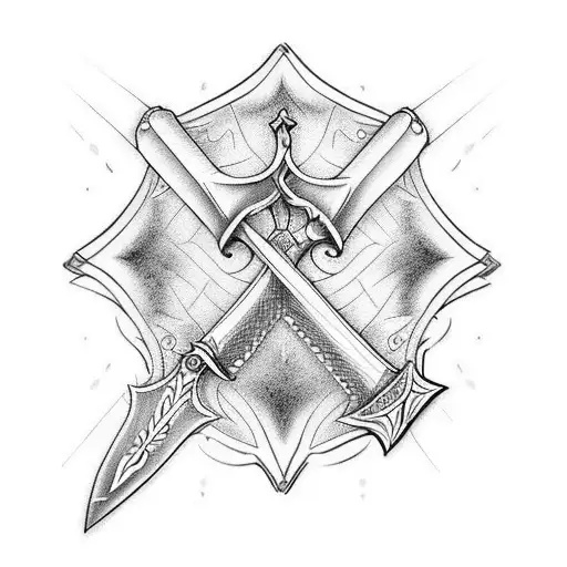 Sword With Bracelet On Top And Bottom