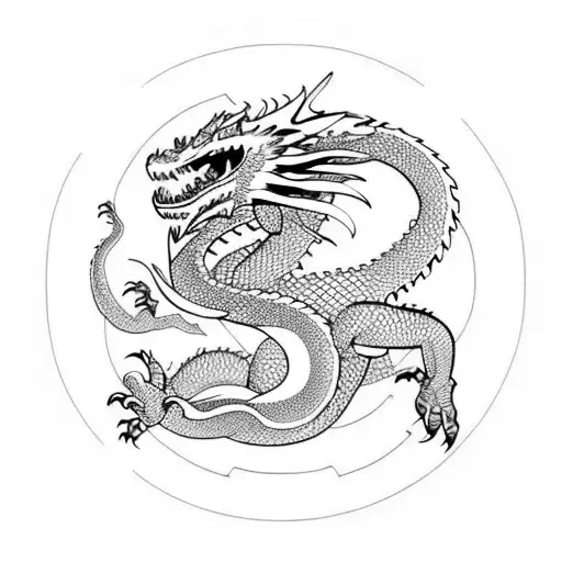 Dragon Overlooking The Sea